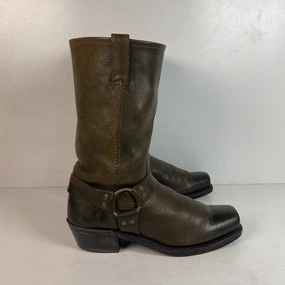 Women’s Frye 12 R Harness Boots 11 M Olive Brown Retired