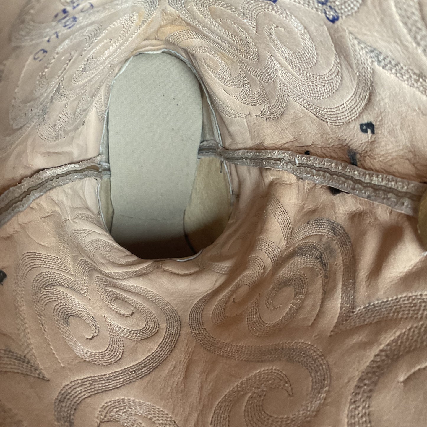 Dan Post Blonde Ostrich Leg Cowboy Boots 9 D Exotic