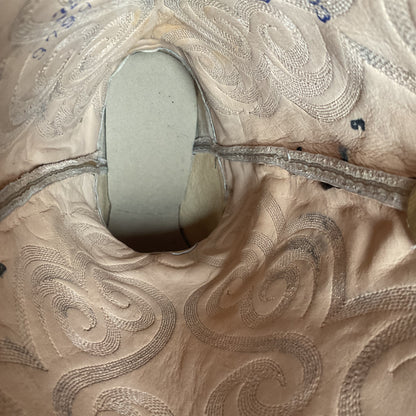 Dan Post Blonde Ostrich Leg Cowboy Boots 9 D Exotic