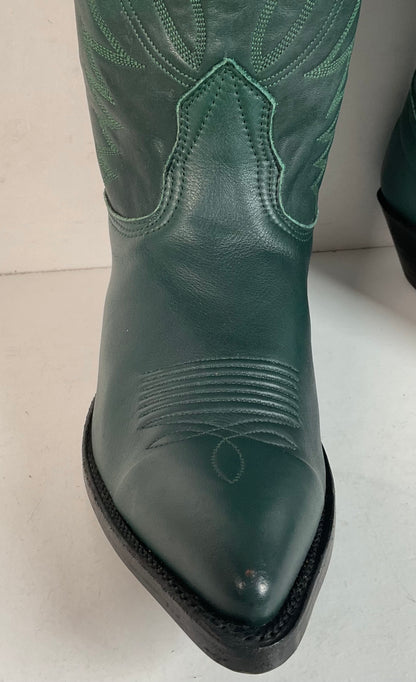 Vintage Nocona Cowgirl Boots | USA Made | Green | 7.5 B