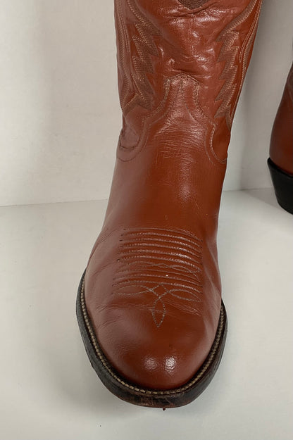 Vintage Sanders Cowboy Boots | Narrow | Brown | Men’s 11 B