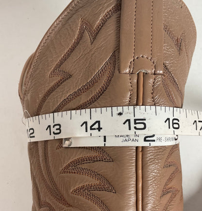 Vintage Panhandle Slim Beige Cowgirl Boots 6.5 B Handcrafted