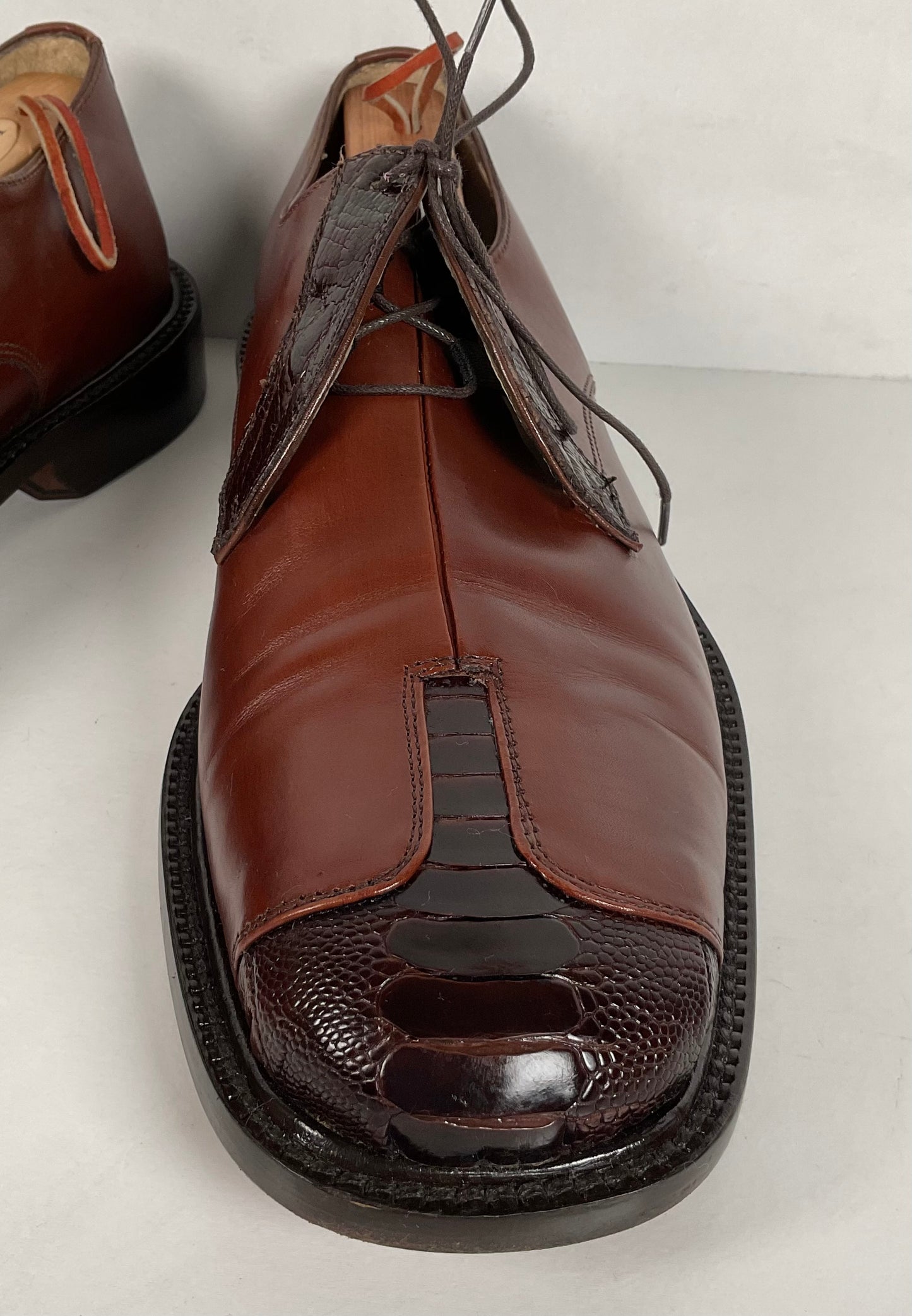 Belvedere Ostrich Leg Derby Shoes | Exotic | Men’s 10 M