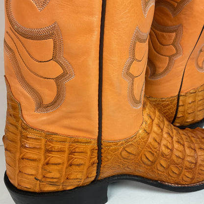 Rios Of Mercedes Hornback Caiman Cowboy Boots 10 C  Butterscotch Exotic