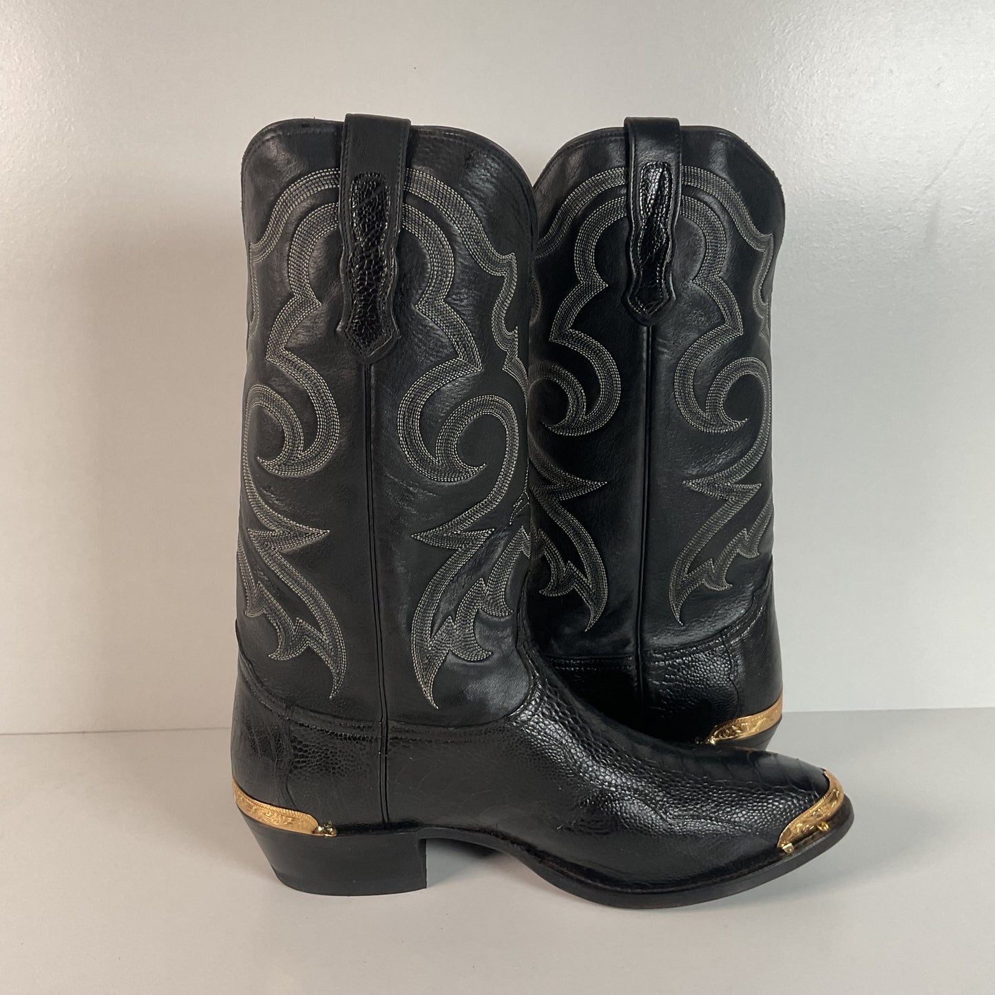 Vintage Nocona Ostrich Leg Cowboy Boots | Exotic | USA Made | 11 EE