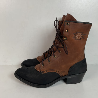 Vintage Abilene Packer Boots | USA Made | Granny | Lace Up | Women’s 7 M