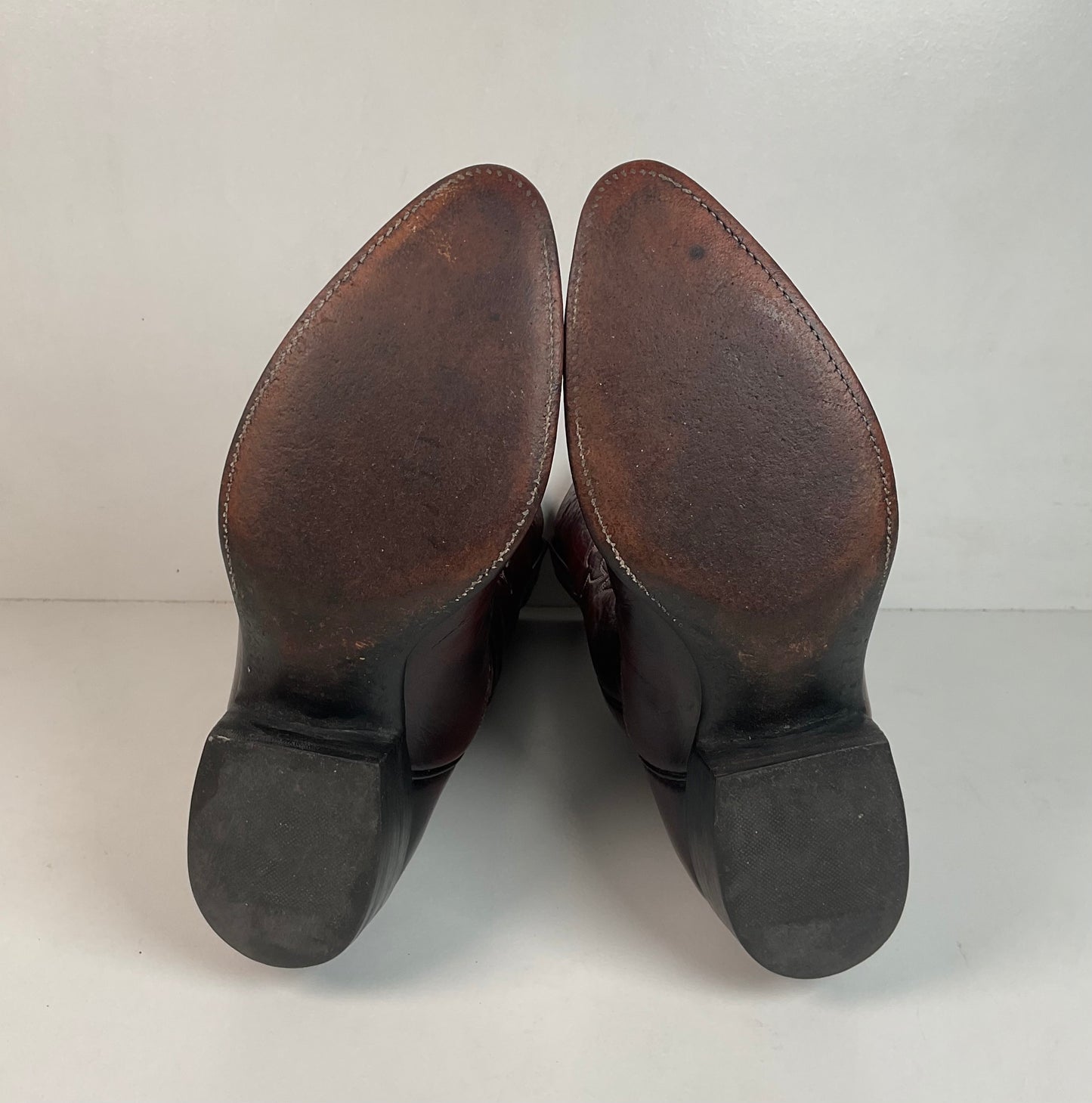 Lucchese San Antonio Black Cherry Ostrich Cowboy Boots Men’s 7.5 | Women’s 8.5