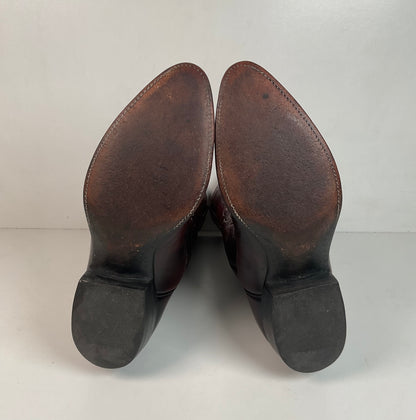 Lucchese San Antonio Black Cherry Ostrich Cowboy Boots Men’s 7.5 | Women’s 8.5