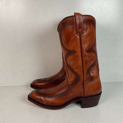 Vintage Dan Post French Toe Cowboy Boots | 1970s | 10.5 D