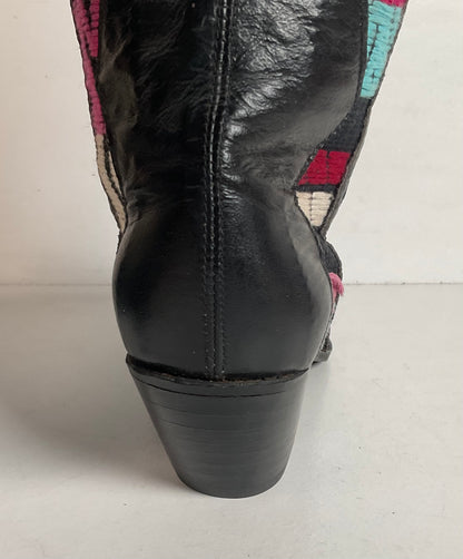 Tony Lama’s Hyer Cowgirl Boots 8 C Southwestern Aztec Woven Inlays