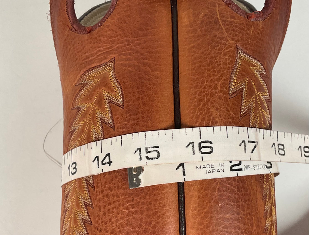 Olathe Brown Mule Buckaroo Boots | Tall Top | USA Made | Men’s 8.5 D