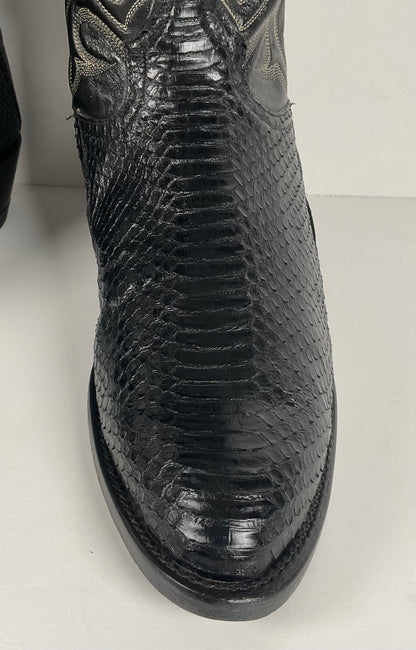 Vintage Tony Lama Cowboy Boots | Python Snakeskin | Men’s 8.5 D