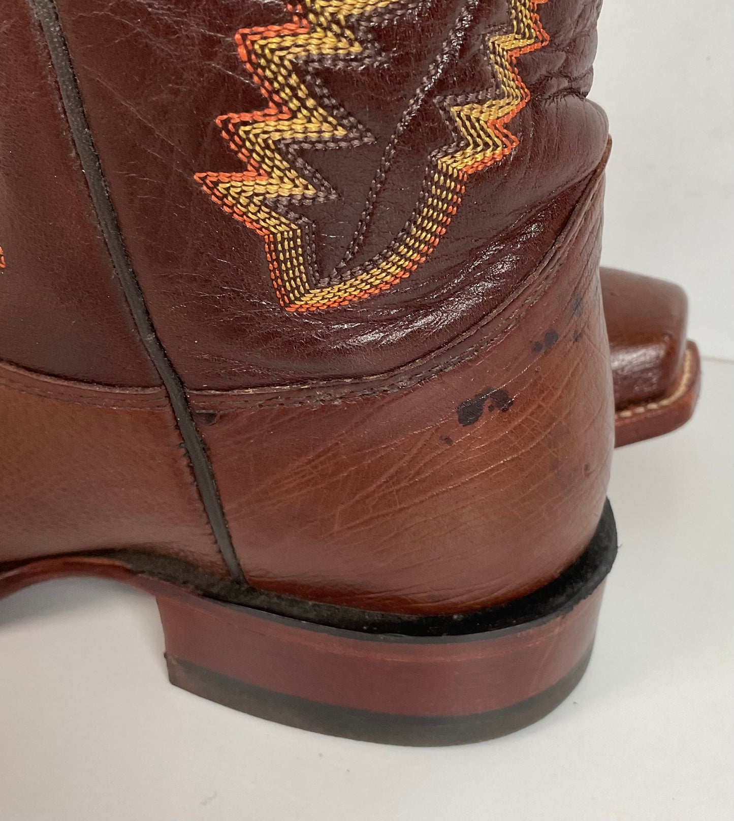 Justin Exotic Pin Quill Ostrich Cowboy Boots 9 D Cutter Toe USA Made