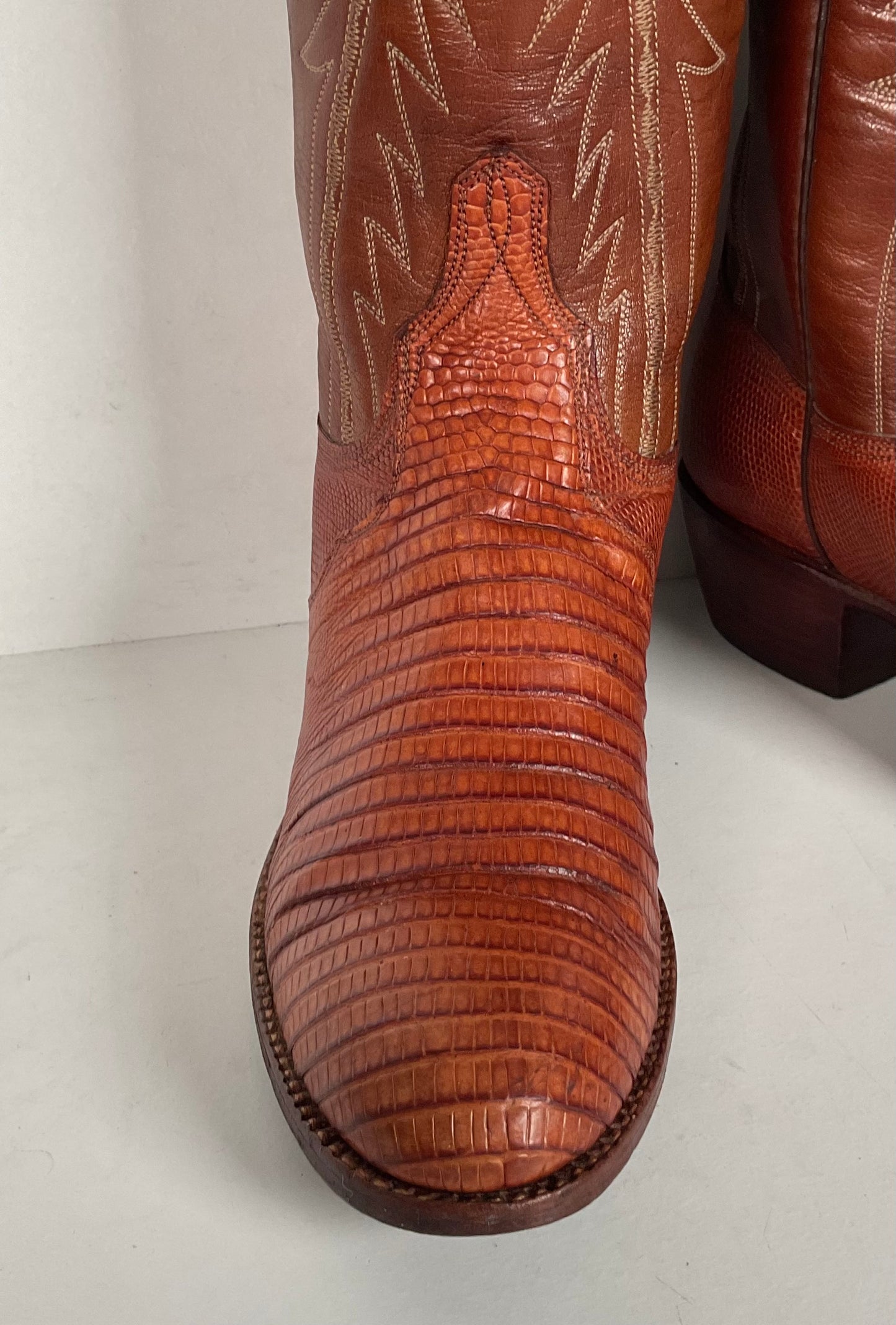 Vintage Lucchese San Antonio Cowgirl Boots | Teju Lizard | 6.5 B