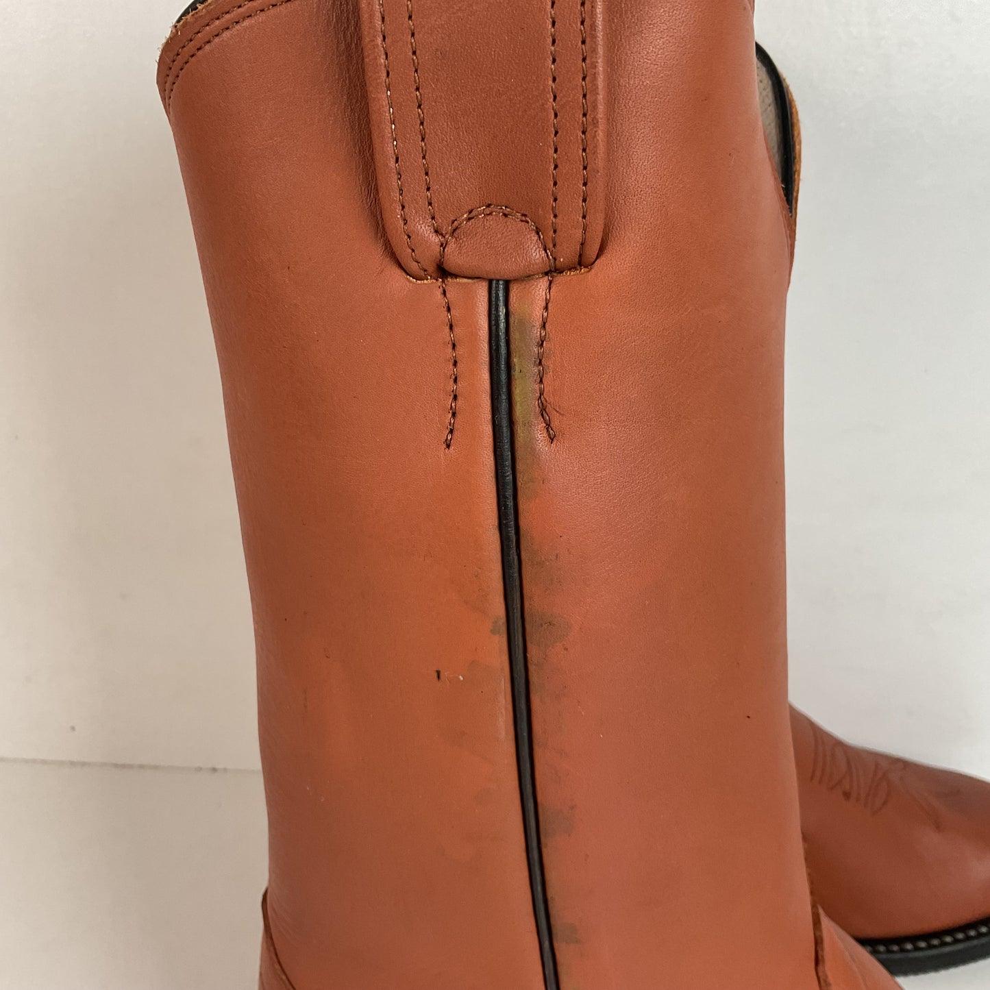 Olathe Brown Mule Cowboy Boots 9.5 D USA Made