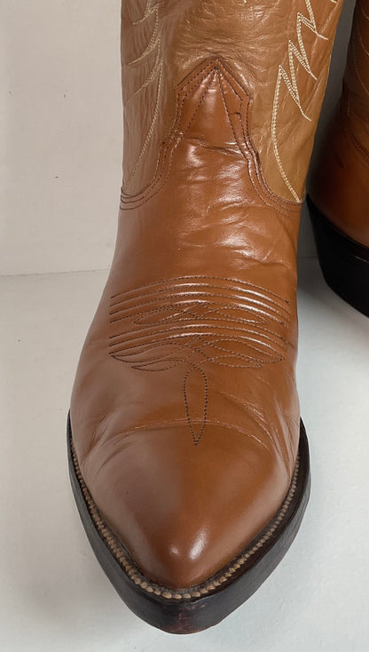 Vintage Nocona Calfskin Cowboy Boots 12 D Old Black Label