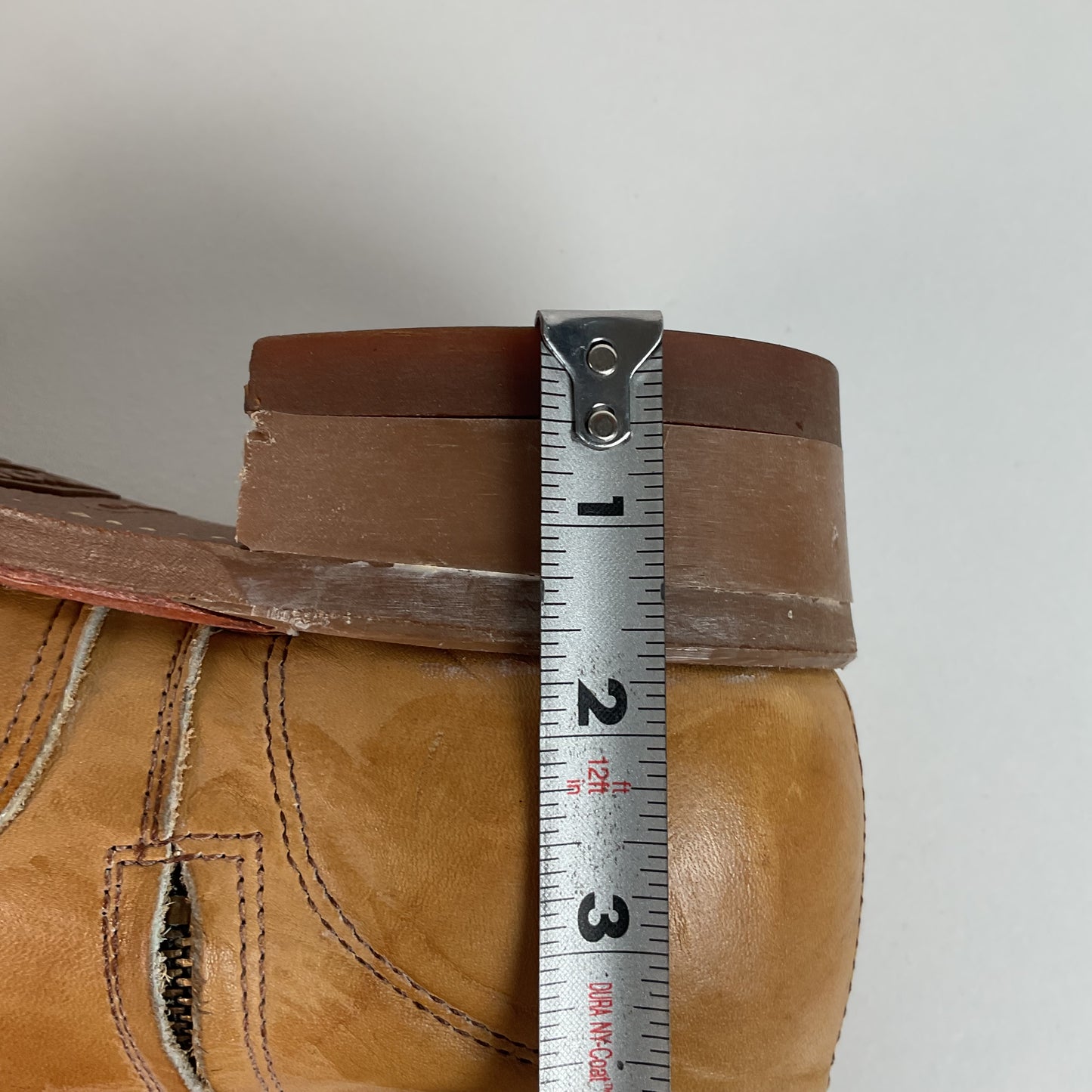 Vintage 1970s Iron Age Safety Toe Ankle Boots 9.5 EEE USA Made Campus Chunky