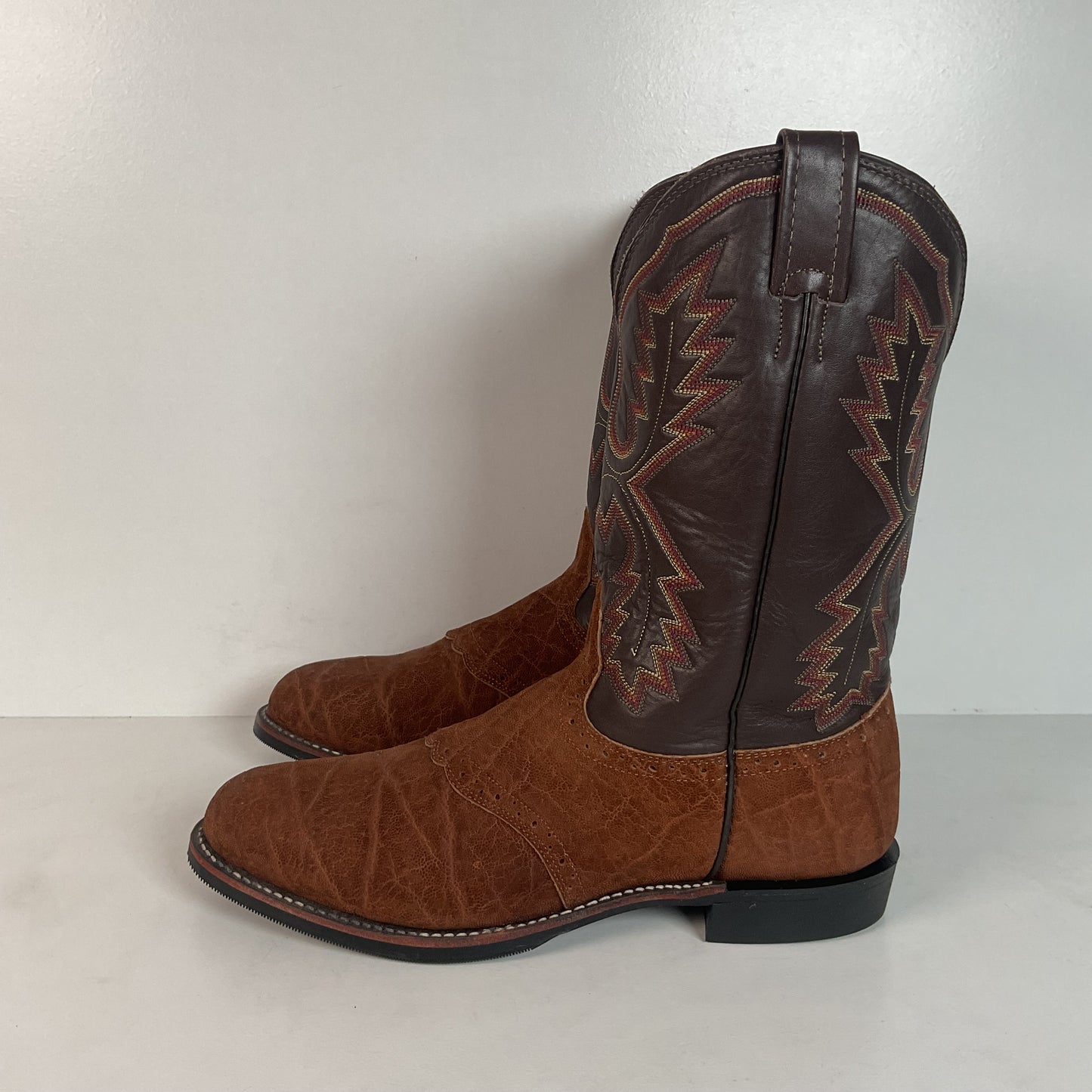 Vintage Larry Mahan Sanded Elephant Roper Boots | Exotic | USA Made | Men’s 9.5 D