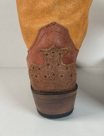 Justin Vintage Collection Cowgirl Boots | Crackle Suede | Retro | Women’s 10 B