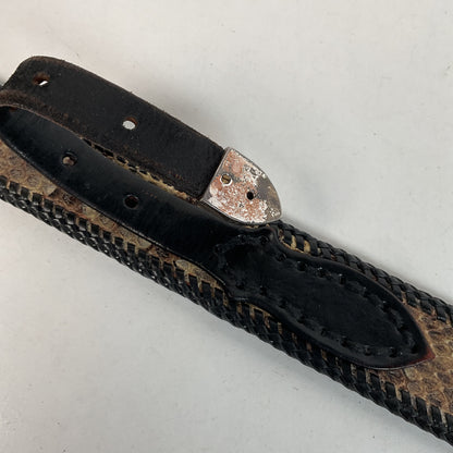 Custom Timber Rattlesnake Cowboy Belt |Canebrake | Braided | Snake Skin