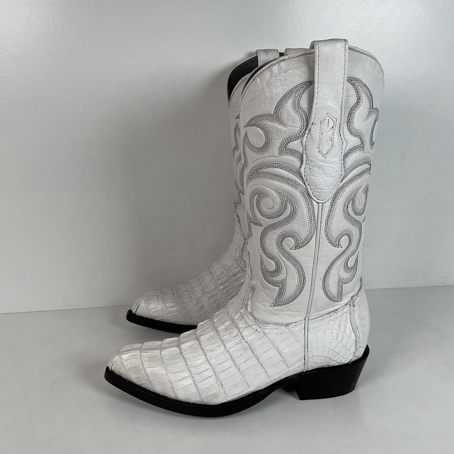 Los Altos Cowboy Boots | Crocodile Caiman Tail | Exotic | Men’s 7 EE | Women’s 8