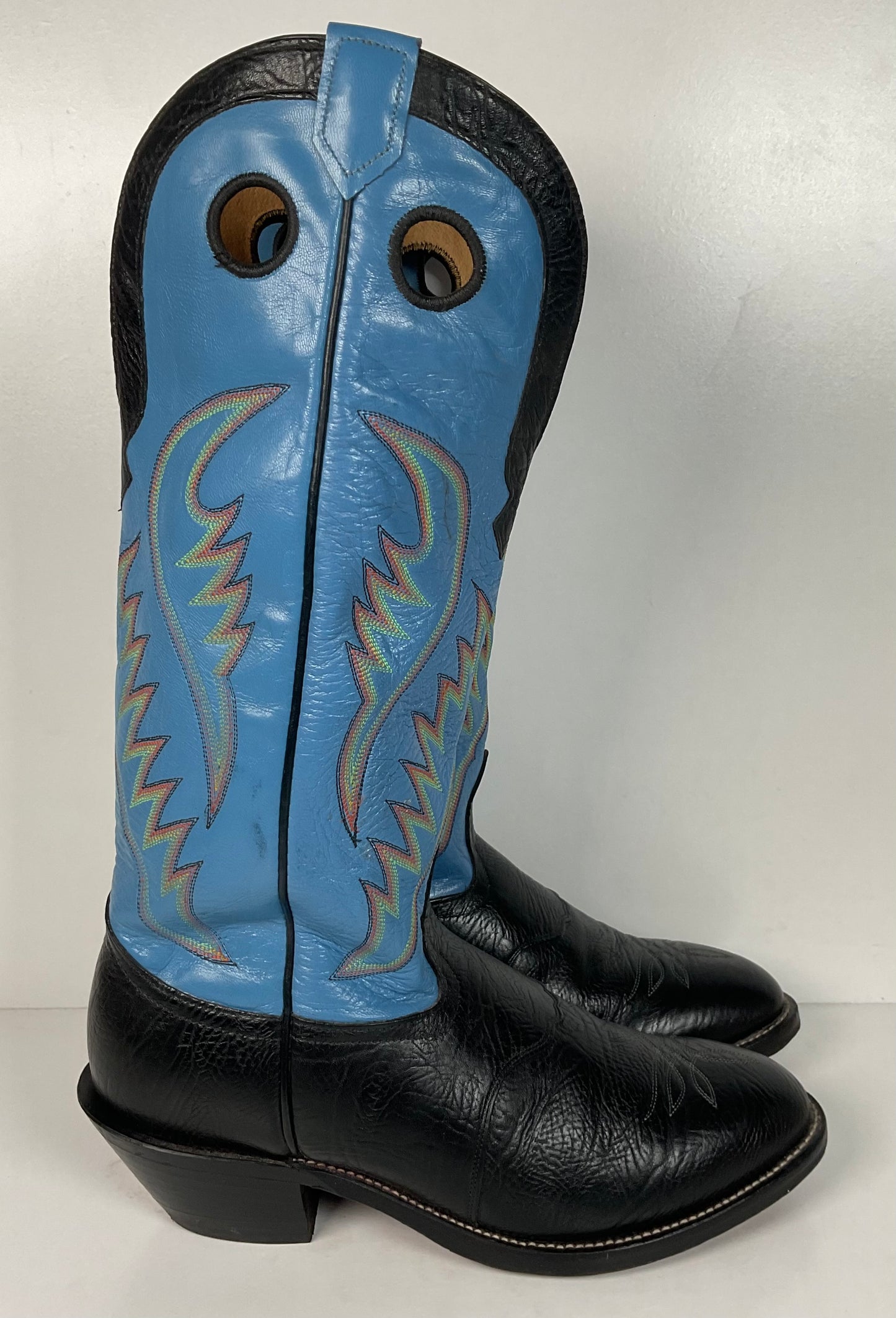 Vintage Nocona Buckaroo Cowboy Boots 11 EE Baby Blue USA Made