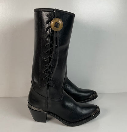 Vintage Harley Davidson Motorcycle Boots | Western Concho | Women’s 8.5 M