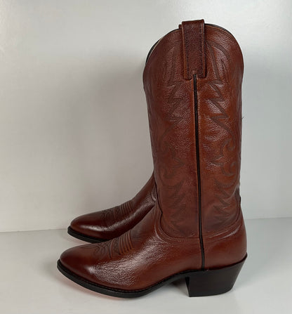 Vintage Dan Post Cowhide Cowboy Boots | USA Made | Men’s 8.5 D