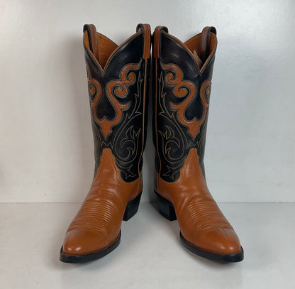 Vintage Tony Lama Longhorn Cowboy Boots | ￼Gold Label | Men’s 8.5 | Women’s 10