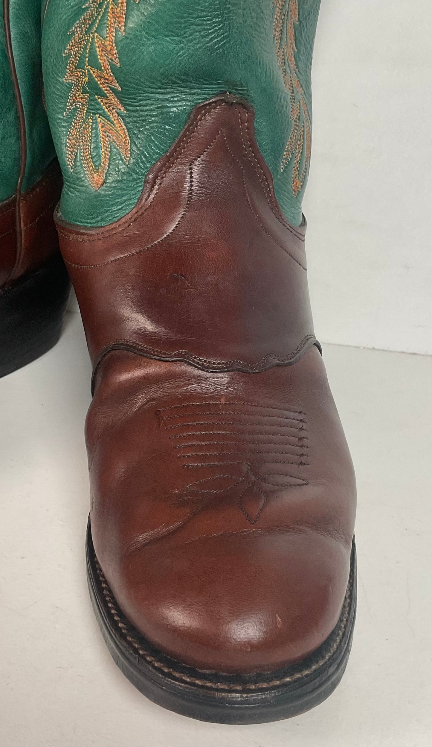 Olathe Tall Top Cowboy Boots 9.5 D USA Made Buckaroo