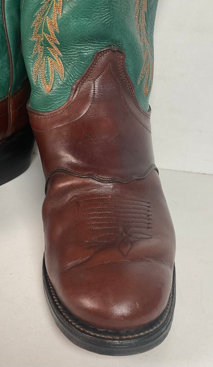 Olathe Tall Top Cowboy Boots 9.5 D USA Made Buckaroo
