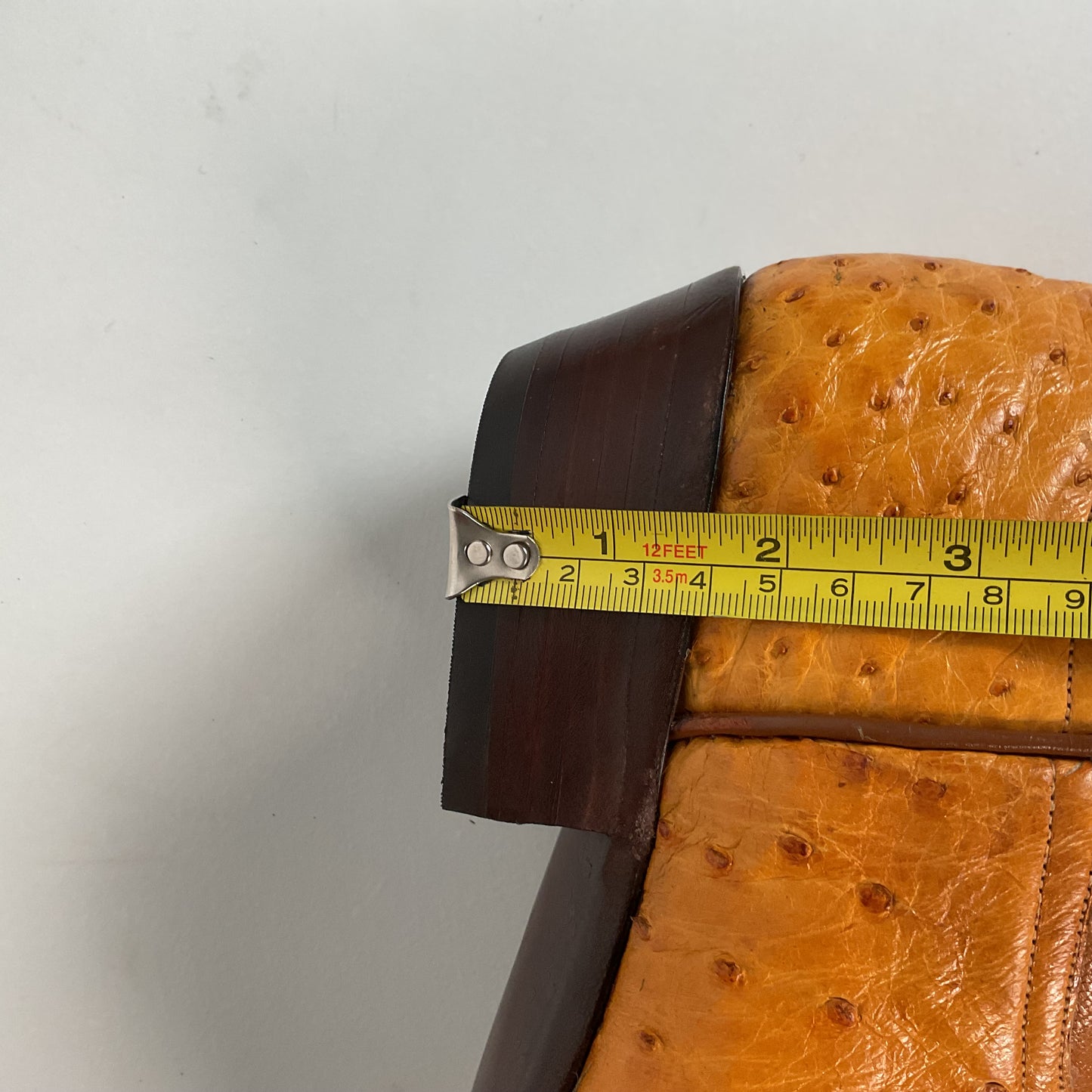 Custom Full Ostrich Quill Cowboy Boots 10 E Butterscotch Exotic