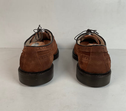 Vintage Allen Edmonds Suede Derby Shoes  11 D Long Wing Gunboat