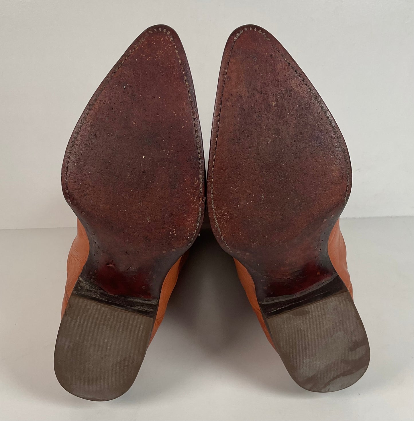 Custom Smooth Ostrich Cowboy Boots | Exotic | Tooled Inlay | Men’s 8.5