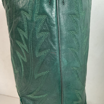 Vintage Nocona Cowgirl Boots | USA Made | Green | 7.5 B