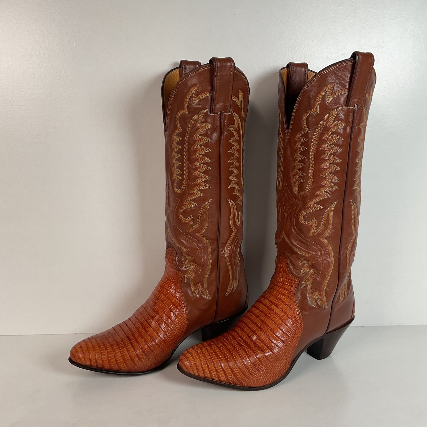 Vintage Justin Teju Lizard Cowgirl Boots | USA Made | Women’s 8 B