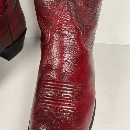 Vintage Larry Mahan Oxblood Cowboy Boots | Soft Buckskin | Men’s 10.5 EE