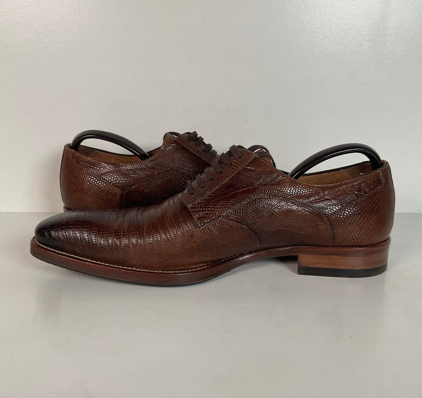 Mezlan Teju Lizard Derby Shoes Brown | Brown | Men’s 9 M