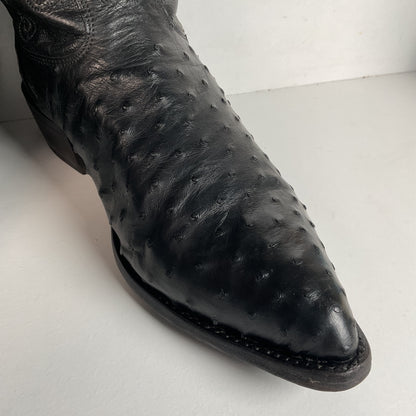 Tony Lama Full Ostrich Quill Cowboy Boots 13 D USA Made Exotic