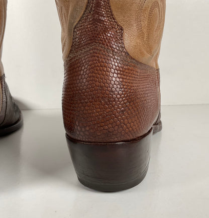 Vintage Lucchese San Antonio Cowboy Boots | Teju Lizard | Narrow | Men’s 9.5 B