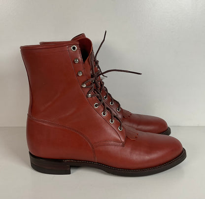 Vintage Justin Kiltie Packer Boots | Brick Caprice | USA Made | Men’s 12 B