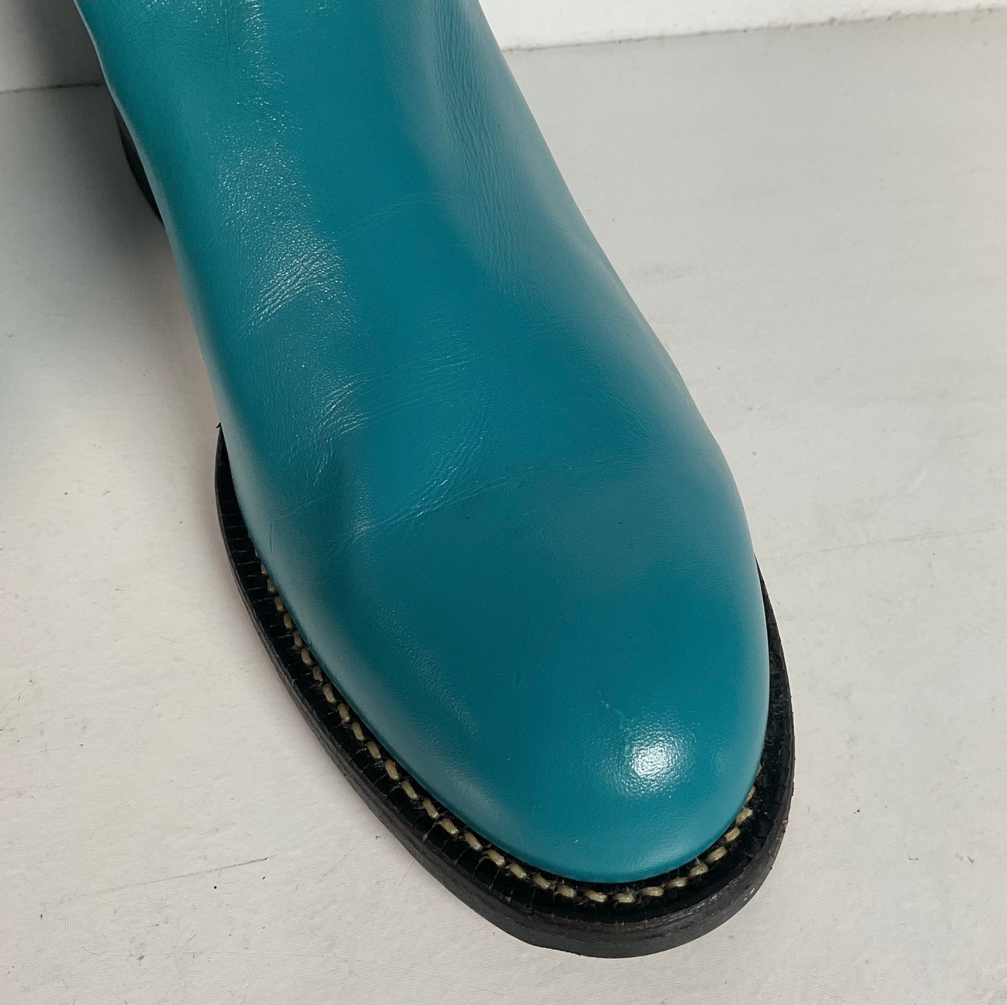 Justin Cowgirl Roper Boots | USA Made | Teal | Women’s 7 C