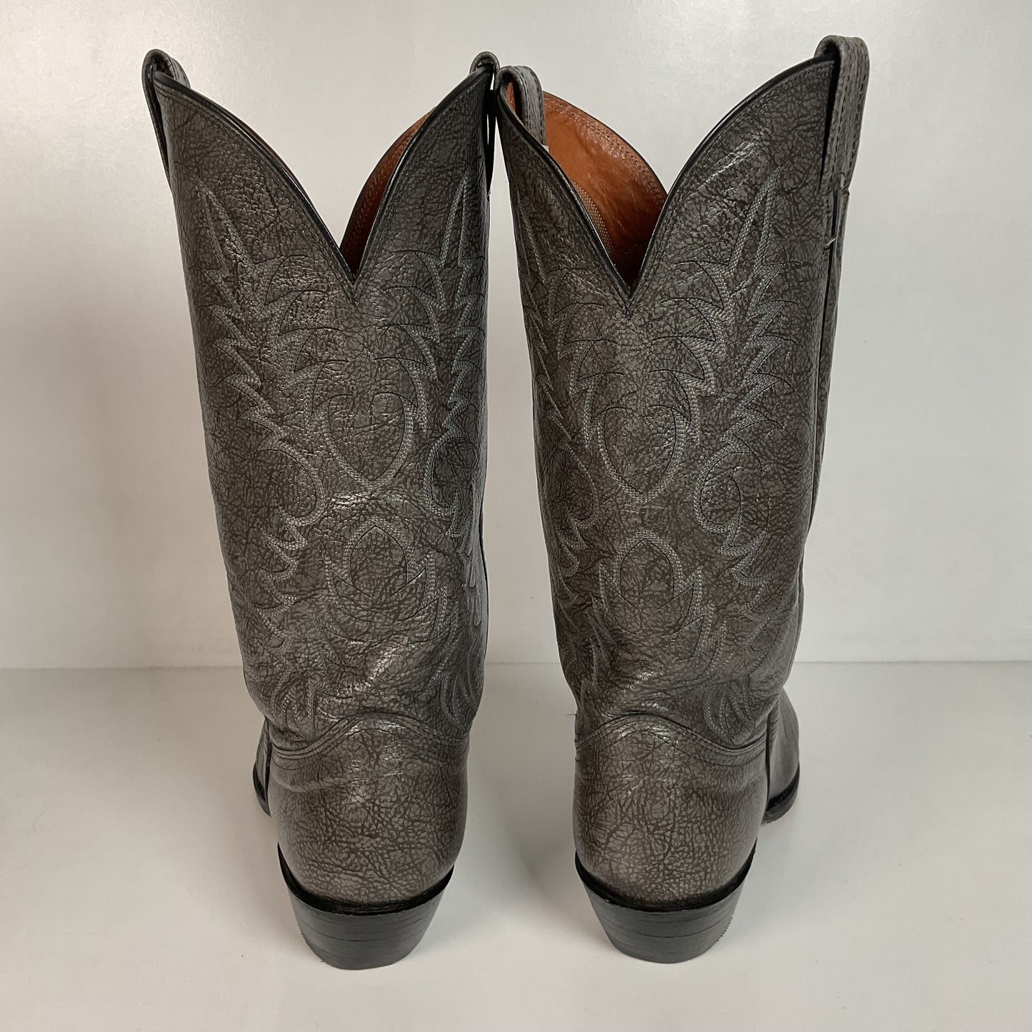 Vintage Nocona Exotic Grey Kangaroo Cowboy Boots 9.5 D USA Red Label Recraft