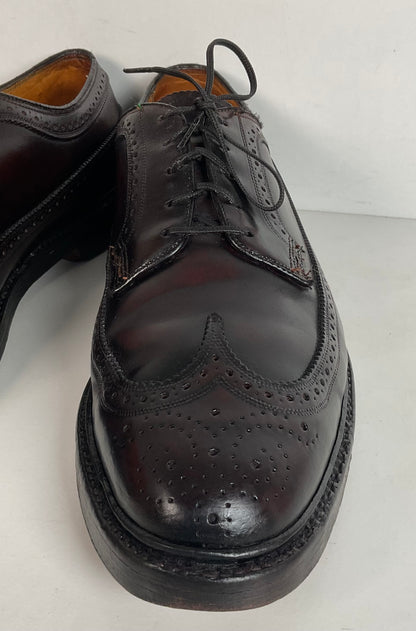 Early Florsheim Imperial Kenmoor Derby Shoes 10 C Shell Cordovan