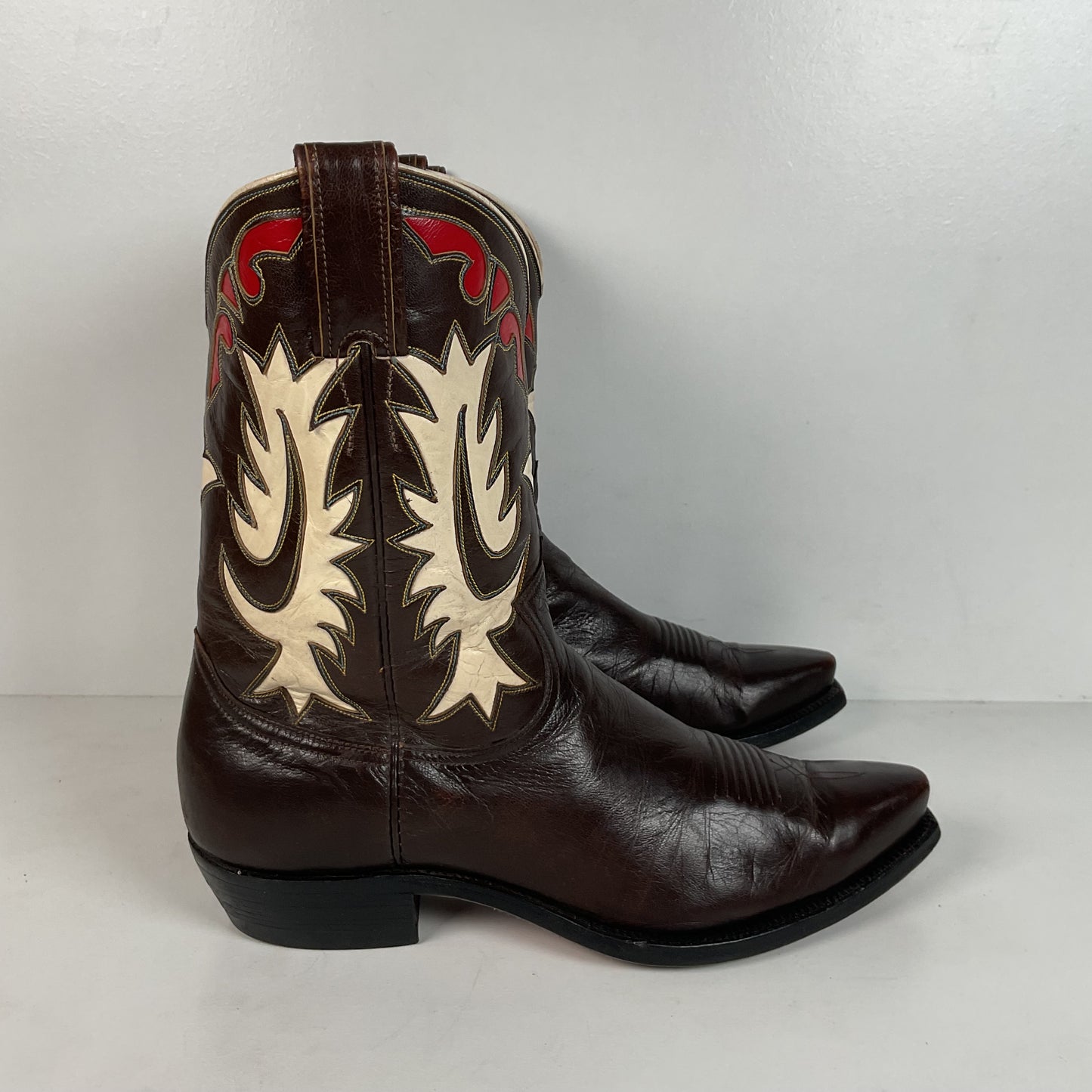 Vintage Justin Pee Wee Cowboy Boots | 1960s | Fort Worth Label | Men’s 9 C
