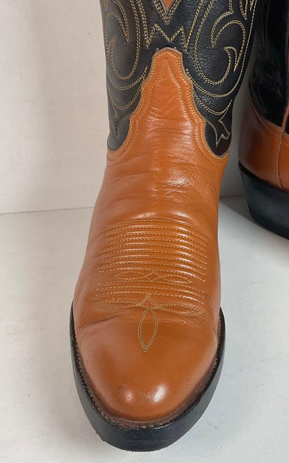 Vintage Tony Lama Longhorn Cowboy Boots | ￼Gold Label | Men’s 8.5 | Women’s 10