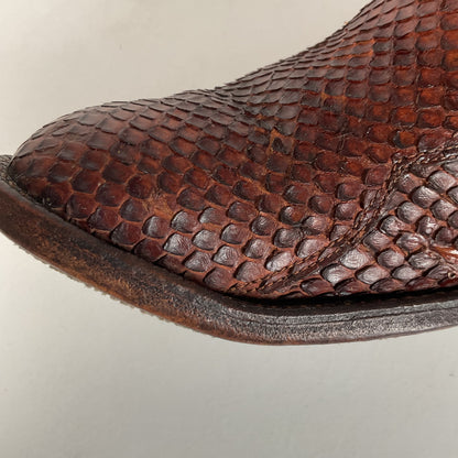 Tony Lama Anaconda Cowboy Boots | Exotic Snakeskin | Thrashed | Gold Label | 9.5