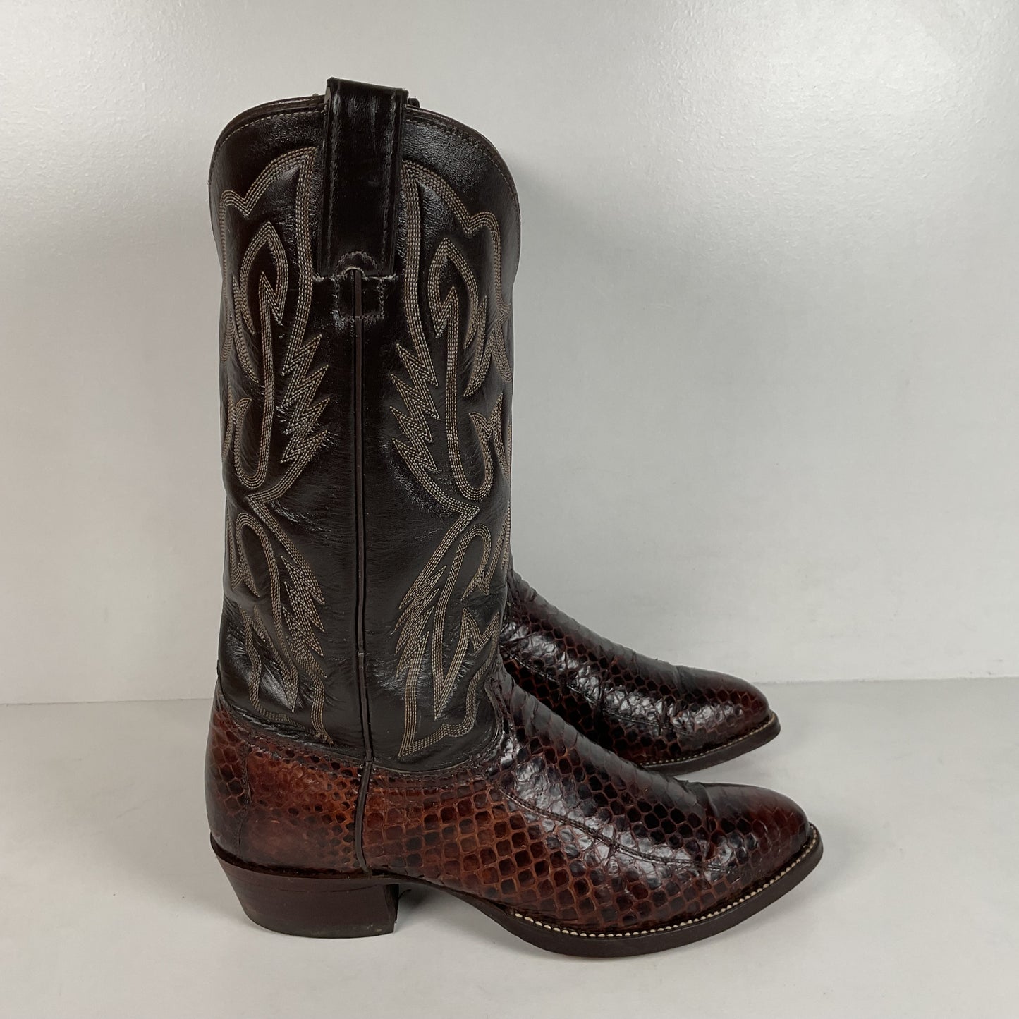 Texas Imperial Python Snakeskin Cowboy Boots | USA Made | Men’s 9.5 D