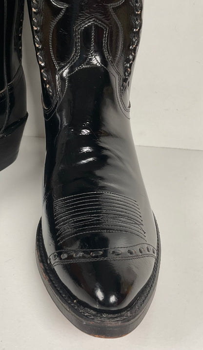 Dan Post Patent Leather Cowboy Boots | Buck Lace | Men’s 9 D