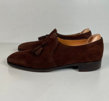 John Lobb Suede Tassel Loafers | Madison | UK 7.5 E | US 8.5 D